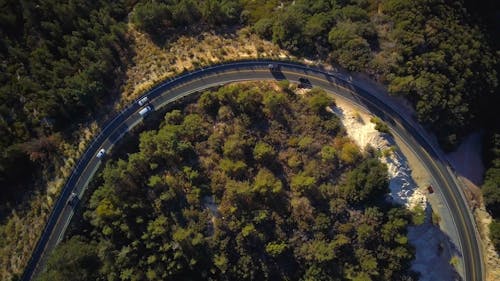 Drone Footage of Cars on the Road
