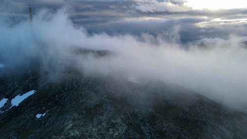 Time Lapse of Fog on Mountain Summit