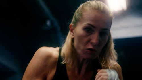 A Woman Doing Shadowboxing