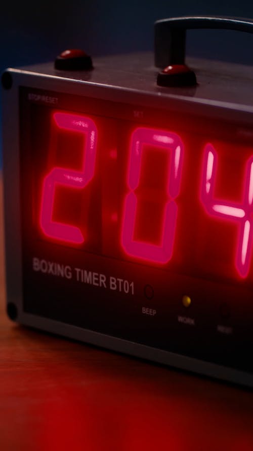 Close Up Shot of Boxing Timer