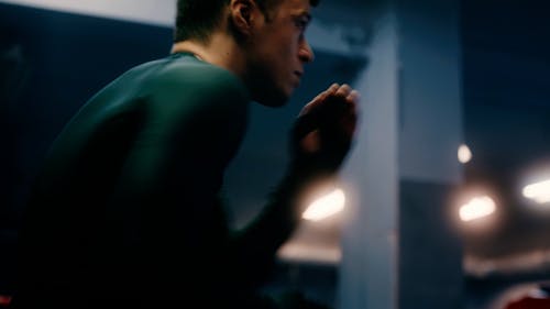 An Athlete Shadowboxing 