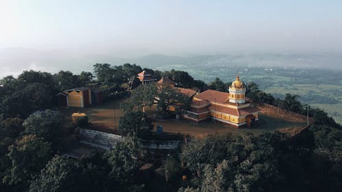 Drone Footage of a Hindu Temple